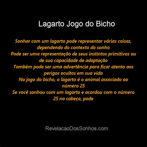 sonhar com lagarto jogo do bicho,Sonhos Significado: sonhar com Lagarto